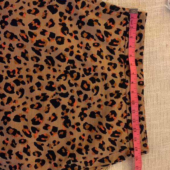 LOFT Cheetah Print Cotton Mini Skirt - Picture 6 of 7